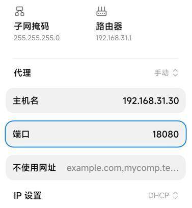 在 Wi-Fi 设置页面配置代理