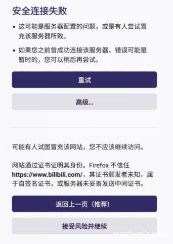 Firefox的风险提示