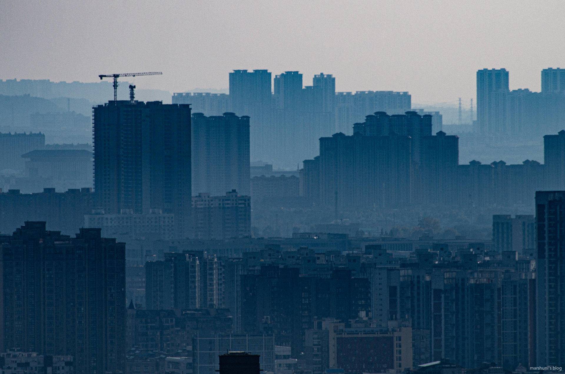 那日的能见度极好，能看见极远处青黛色的城市
